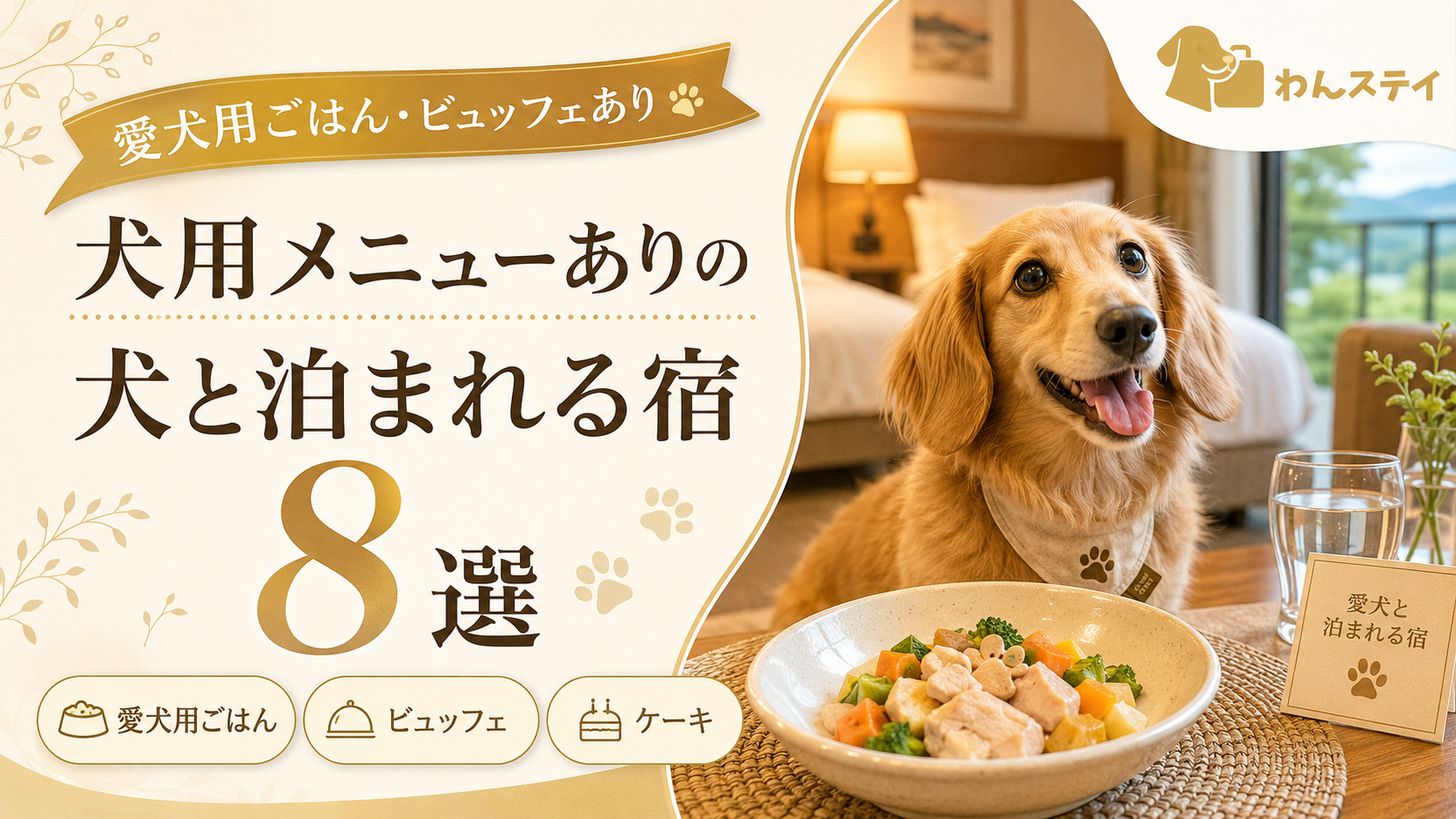 犬用ごはん・犬用メニューのある宿